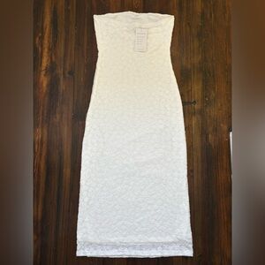 Amazon White Strapless Lace Wedding Dress